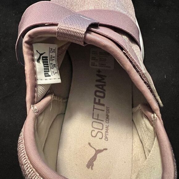 Puma sneakers athletic Soft Foam Optimal Comfort Slip on soft pink/mauve  Sz 7.5 - Picture 11 of 13